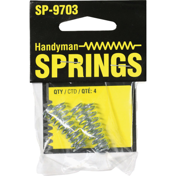Prime-Line Handyman 0.041 Ga 3/8 In. x 1-1/8 In. Compression Spring (4-Pack)