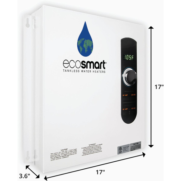 EcoSMART 240V Single Phase 27kW Tankless Electric Water Heater ECO 27 467251