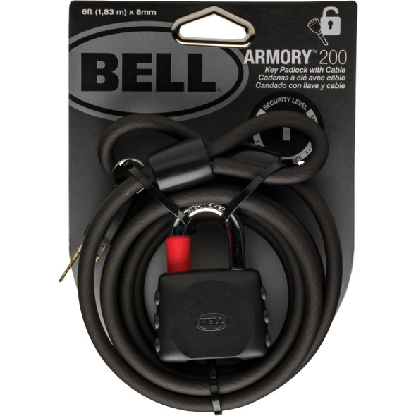 Bell Sports 6 Ft. x 8mm Armory Coiling Cable Bicycle Lock 7122010