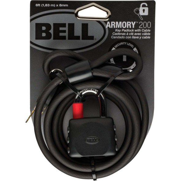 Bell Sports 6 Ft. x 8mm Armory Coiling Cable Bicycle Lock 7122010