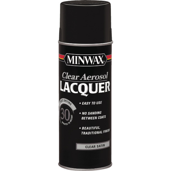 Minwax 11.5 Oz. Clear Satin Spray Lacquer 152100000