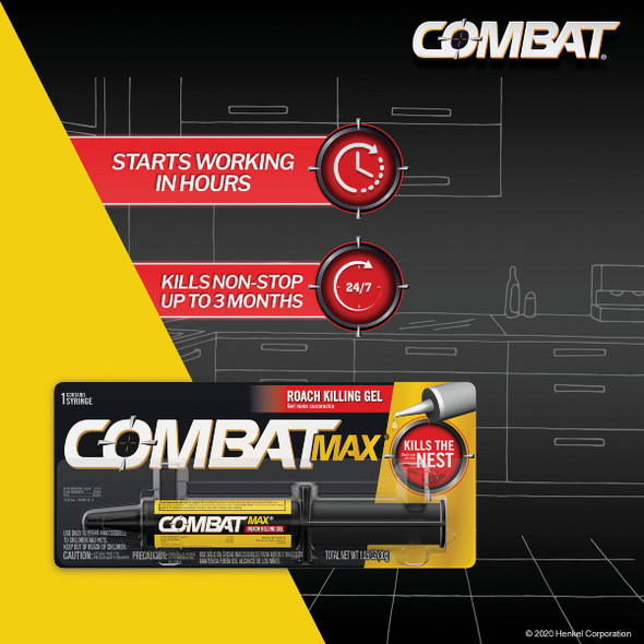 Combat Max 1.05 Oz. Ready To Use Gel Roach Killer Combat Max 1.05 Oz. Ready To Use Gel Roach Killer