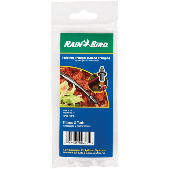 Rain Bird 1-4, 1-2 In. Tube Barbed Hose Plug (10-Pack) TP25-10PS 729178