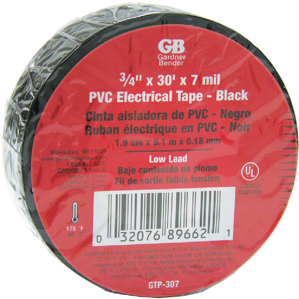 Gardner Bender General Purpose 3/4 In. x 30 Ft. Electrical Tape GTP-307