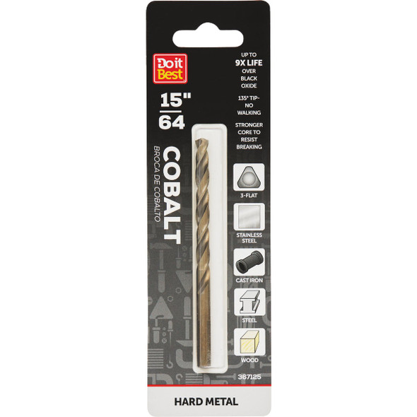 Do it Best 15/64 In. Cobalt Drill Bit QJDIB-DB-038A