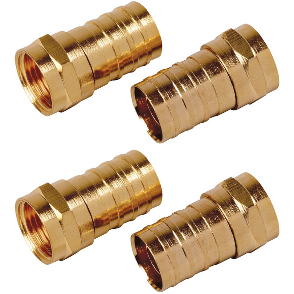 RCA Heavy Duty Coaxial F-Connector (4-Pack) VH1454R