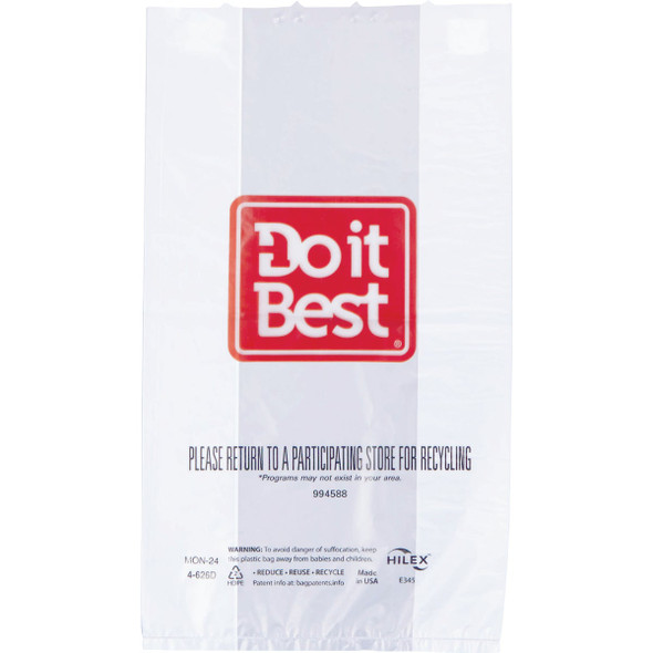 Do it Best 5 Lb. Capacity Clear Plastic Nail Shopping Bag (1500-Pack) 90290