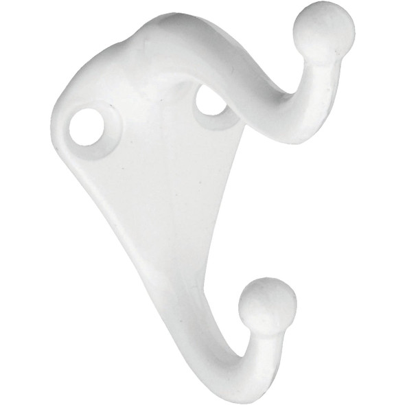National Hardware White Coat & Hat Hook (2-Pack) N248-369
