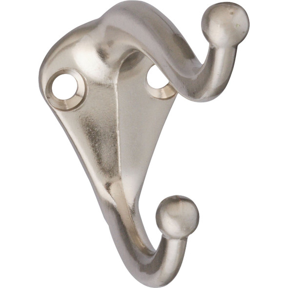 National Hardware Satin Nickel Coat & Hat Hook (2-Pack) N325-480