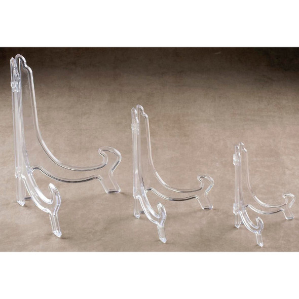 Tripar 3 In. to 6 In. 90 Degree Clear Plastic Plate Stand