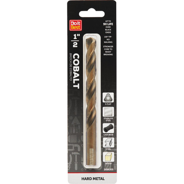 Do it Best 1/2 In. Cobalt Drill Bit QJDIB-DB-043