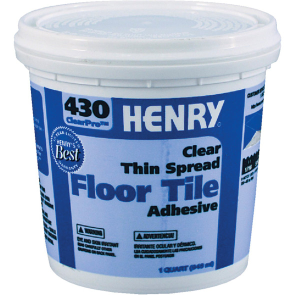 Henry 430 ClearPro Vinyl Floor Adhesive, 1 Qt. 12097
