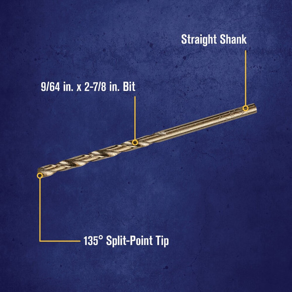 Irwin 9-64 In. Cobalt Pilot Point Drill Bit 3016009 311499