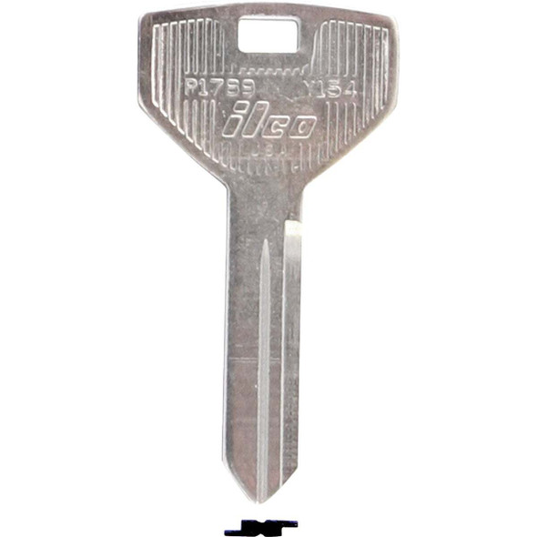 ILCO Chrysler Nickel Plated Automotive Key Y154 / P1789 (10-Pack) IAL01163002