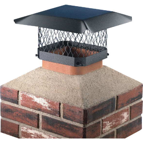 Shelter 9 In. x 13 In. Black Galvanized Steel Chimney Cap SC913