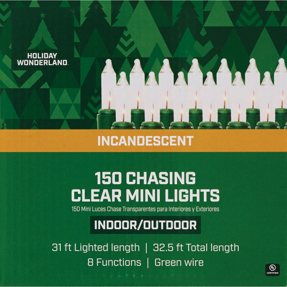Home Impressions Clear 150-Bulb Mini Incandescent Chasing Light Set KT-2024-B02 905399