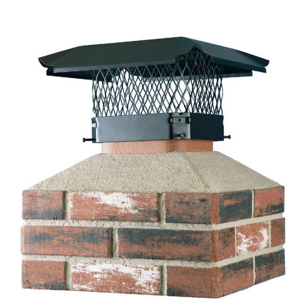 Shelter 13 In. x 18 In. Black Galvanized Steel Chimney Cap SC1318
