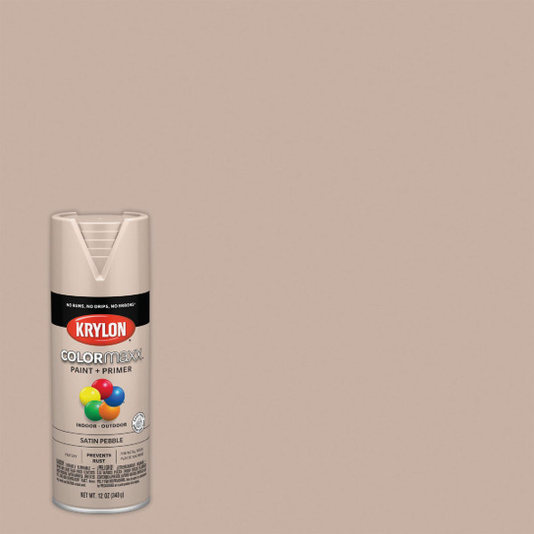 Krylon ColorMaxx 12 Oz. Satin Spray Paint, Pebble K05572007