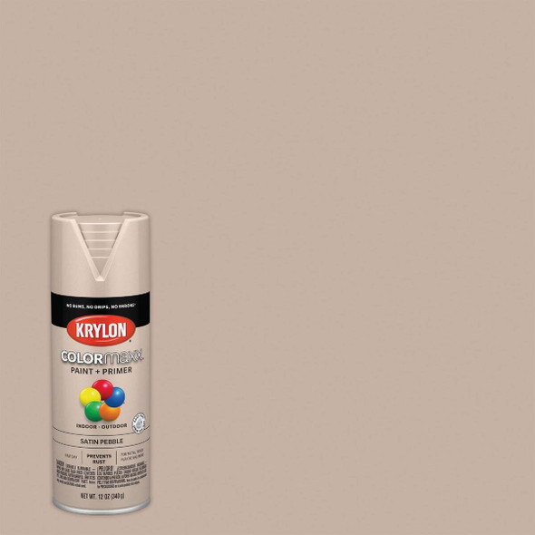 Krylon ColorMaxx 12 Oz. Satin Spray Paint, Pebble K05572007