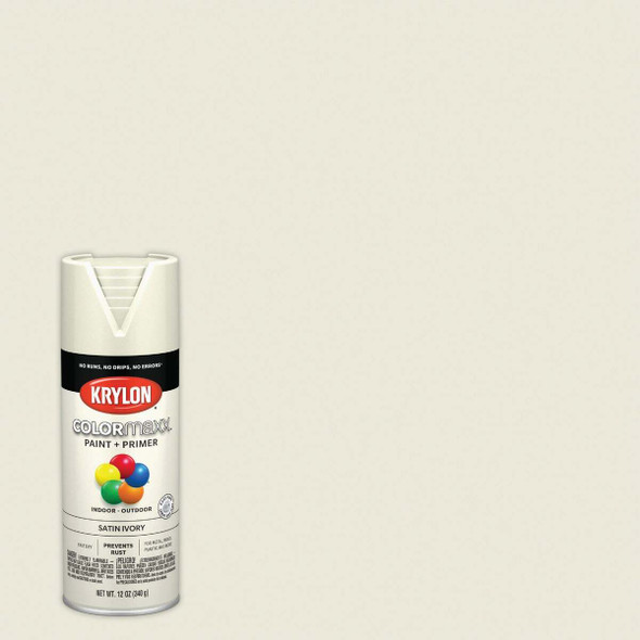 Krylon ColorMaxx 12 Oz. Satin Spray Paint, Ivory K05567007
