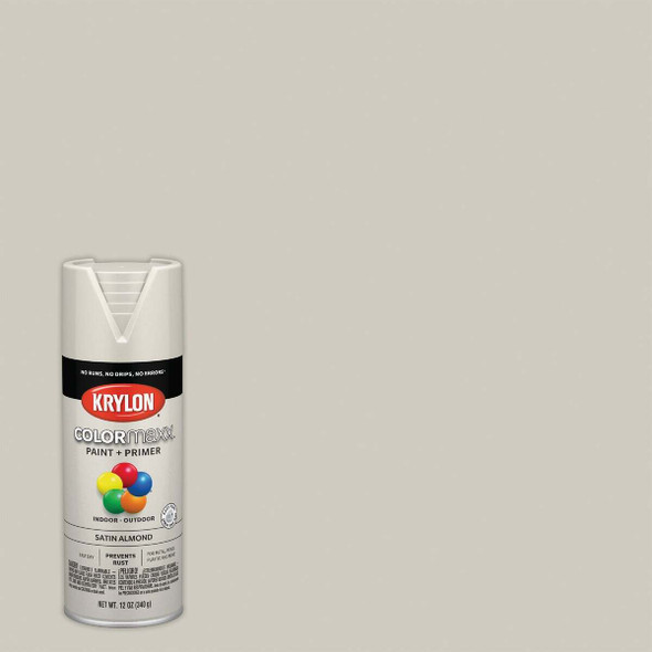 Krylon ColorMaxx 12 Oz. Satin Spray Paint, Almond K05554007