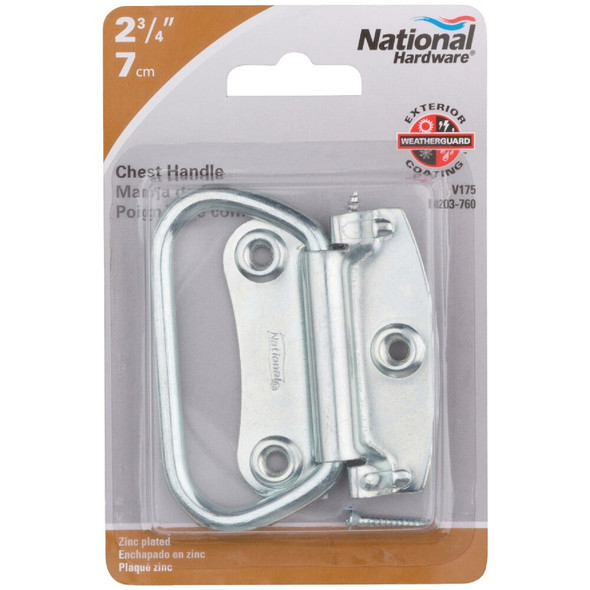 National Hardware Zinc 2 3-4 In. Steel Chest Handle N203-760 230359