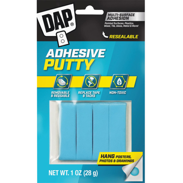 DAP RapidFuse Blue Stik 1 Oz. Blue Reusable Adhesive Putty 7079801201 DAP RapidFuse Blue Stik 1 Oz. Blue Reusable Adhesive Putty 7079801201