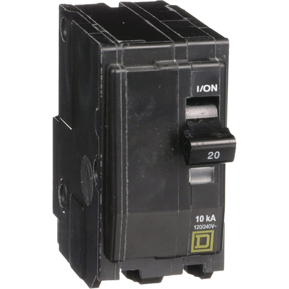 Square D QO 20A Double-Pole Standard Trip Circuit Breaker QO220C