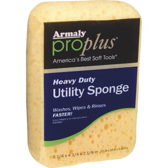 Armaly ProPlus 6.25 In. x 4.25 In. Yellow Heavy Duty Sponge 00009