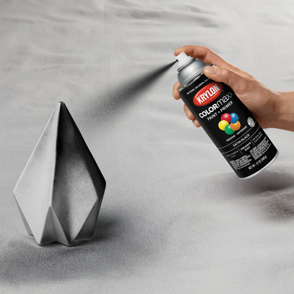 Krylon ColorMaxx12 Oz. Satin Spray Paint, Black K05557007 774057