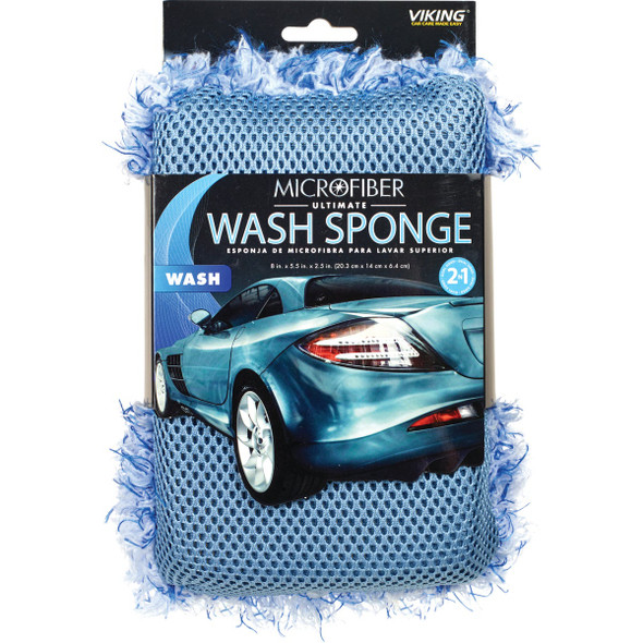 Viking 5-1/2 In. W x 8 In. L x 2-1/2 In. D 2N1 Ultimate Car Wash Sponge 855200