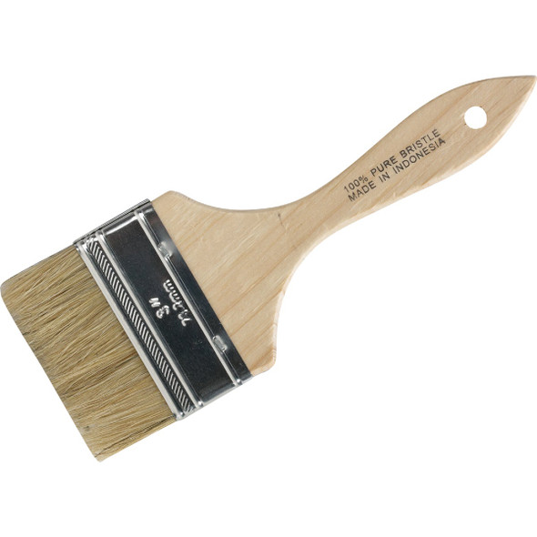 3 In. Flat Chip Wall Natural Bristle Paint Brush CB-30 3 In. Flat Chip Wall Natural Bristle Paint Brush CB-30
