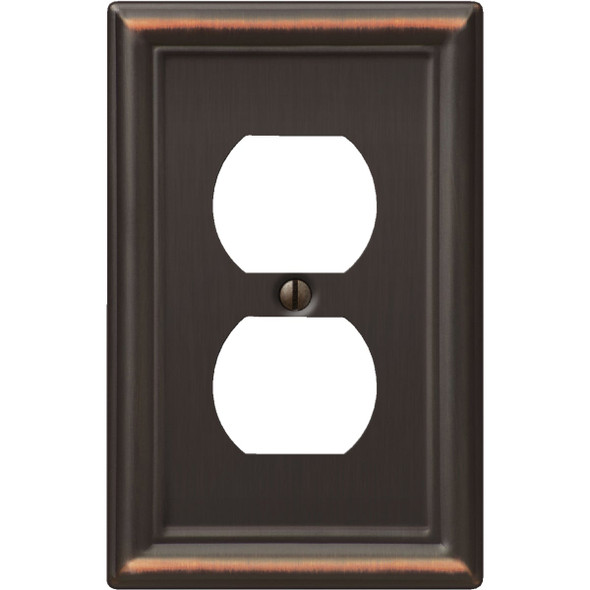 Amerelle Chelsea 1-Gang Stamped Steel Outlet Wall Plate, Aged Bronze 149DDB Amerelle Chelsea 1-Gang Stamped Steel Outlet Wall Plate, Aged Bronze 149DDB