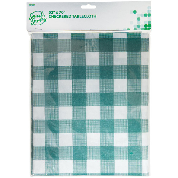 Smart Savers 52x70 Checker Tablecloth PT301-G Pack of 12