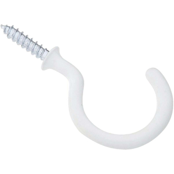 National Hardware 1-1/2 In. White Vinyl Cup Hook (2 Count) N248-450