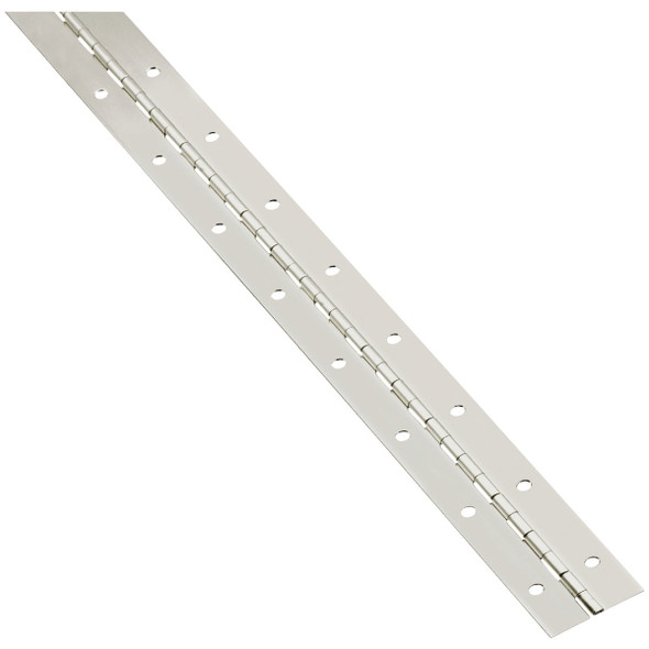 National Hardware Steel 1-1/2 In. x 30 In. Nickel Continuous Hinge N148-171