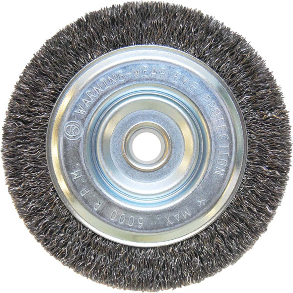 Weiler Vortec 5 In. Crimped, Coarse Bench Grinder Wire Wheel 36063