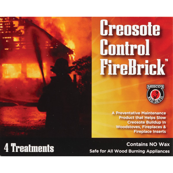 Meeco's Red Devil Creosote Control FireBrick 2-1/2 Lb. Block Creosote Remover Meeco's Red Devil Creosote Control FireBrick 2-1/2 Lb. Block Creosote Remover