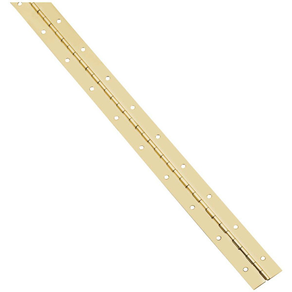 National Hardware Steel 1-1/16 In. x 30 In. Bright Brass Continuous Hinge