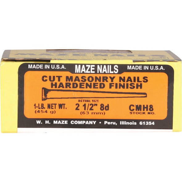 Maze 8d x 2-1-2 In. Hardened Steel Tapered Masonry Nails (64 Ct., 1 Lb.) CMH8112 707079