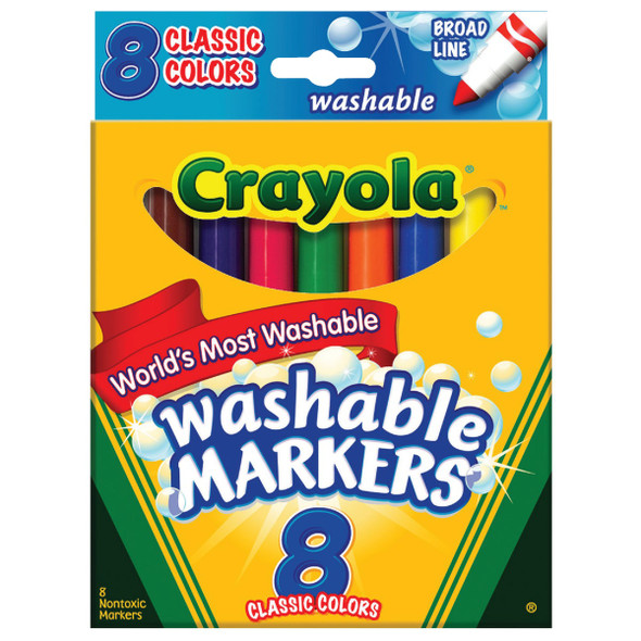 Crayola Assorted Color Broad Line Washable Markers (8-Pack) 58-7808