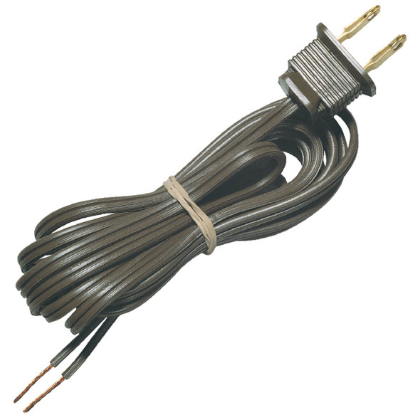 Jandorf Lamp Cord 8' Brown 18-2 GA SPT-1 C60135