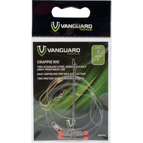 Vanguard Size 6 20 Lb. Crappie Rig Leader Hook VWWCR6