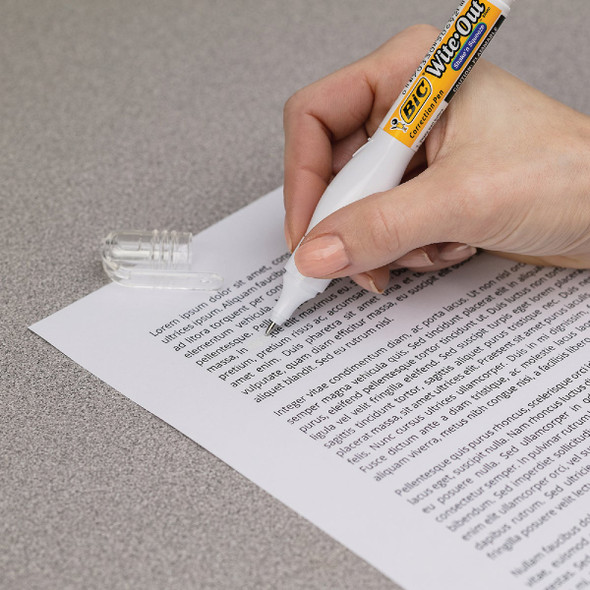 Bic Wite-Out 0.3 Fl. Oz. Correction Pen WOSQPP11WHI 974188