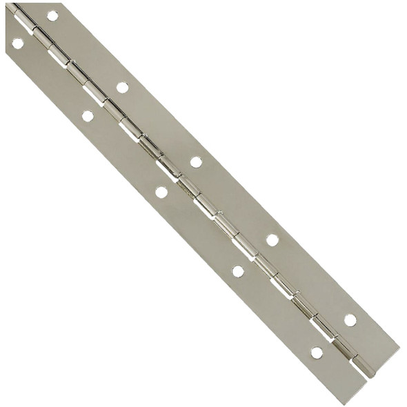 National Hardware Steel 1-1/2 In. x 12 In. Nickel Continuous Hinge N265-389