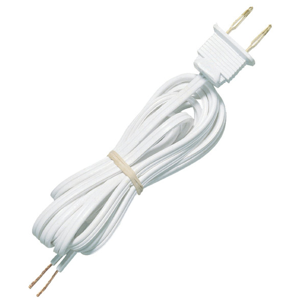 Jandorf Lamp Cord 8' White 18-2 GA SPT-1 C60134