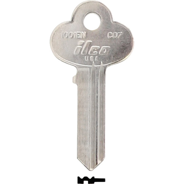 ILCO Corbin Nickel Plated House Key, CO7 / 1001EN (10-Pack) IAL3803005B