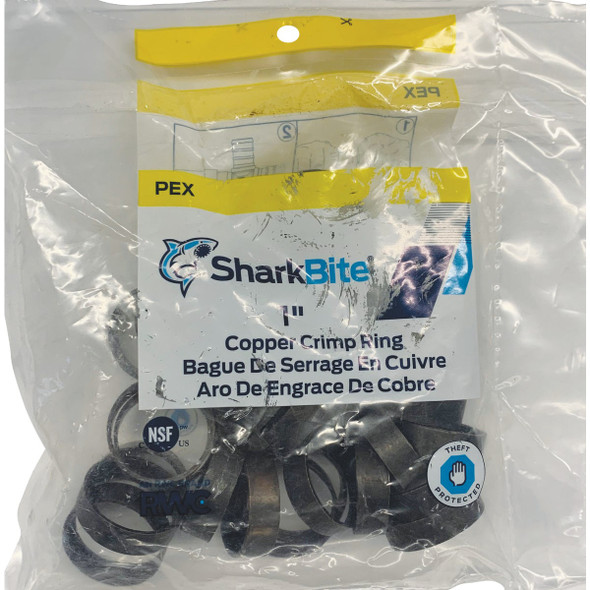SharkBite 1 In. Copper PEX Crimp Ring (25-Pack) SharkBite 1 In. Copper PEX Crimp Ring (25-Pack)