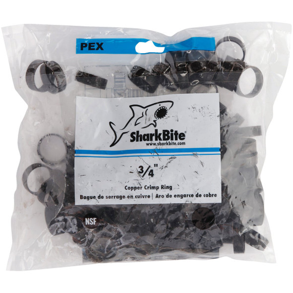 SharkBite 3-4 In. Copper PEX Crimp Ring (100-Pack) 23103CP100 451807