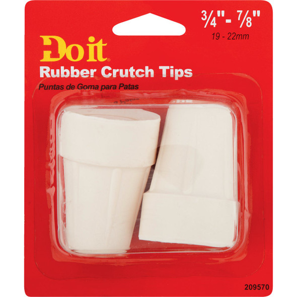 Do it Rubber Off-White 3-4 In. Crutch Tip (2-Pack) 209570 209570